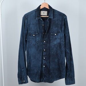 Zara Slim Fit Denim Wash Shirt